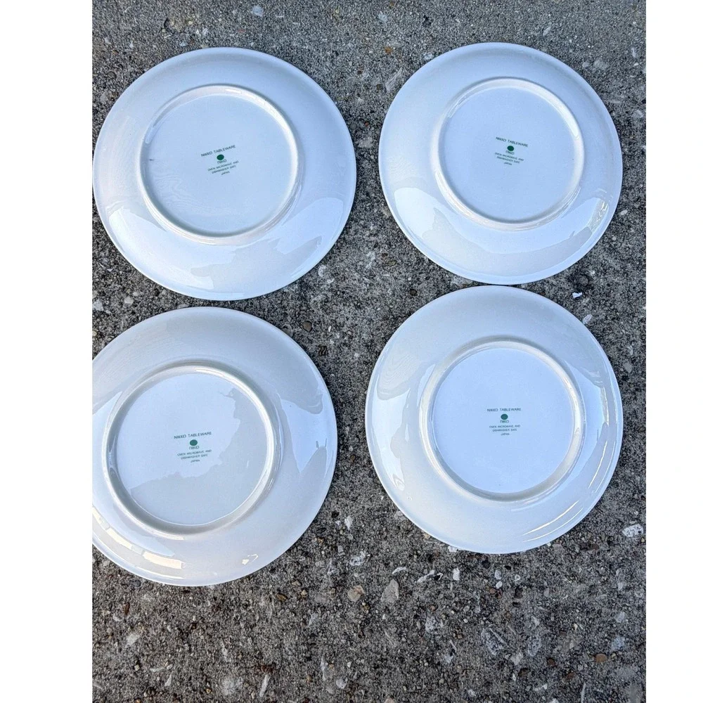 Nikko Japan Grapevine Salad Dessert Plates Set‎ 4 Vineyard Leaf Tableware